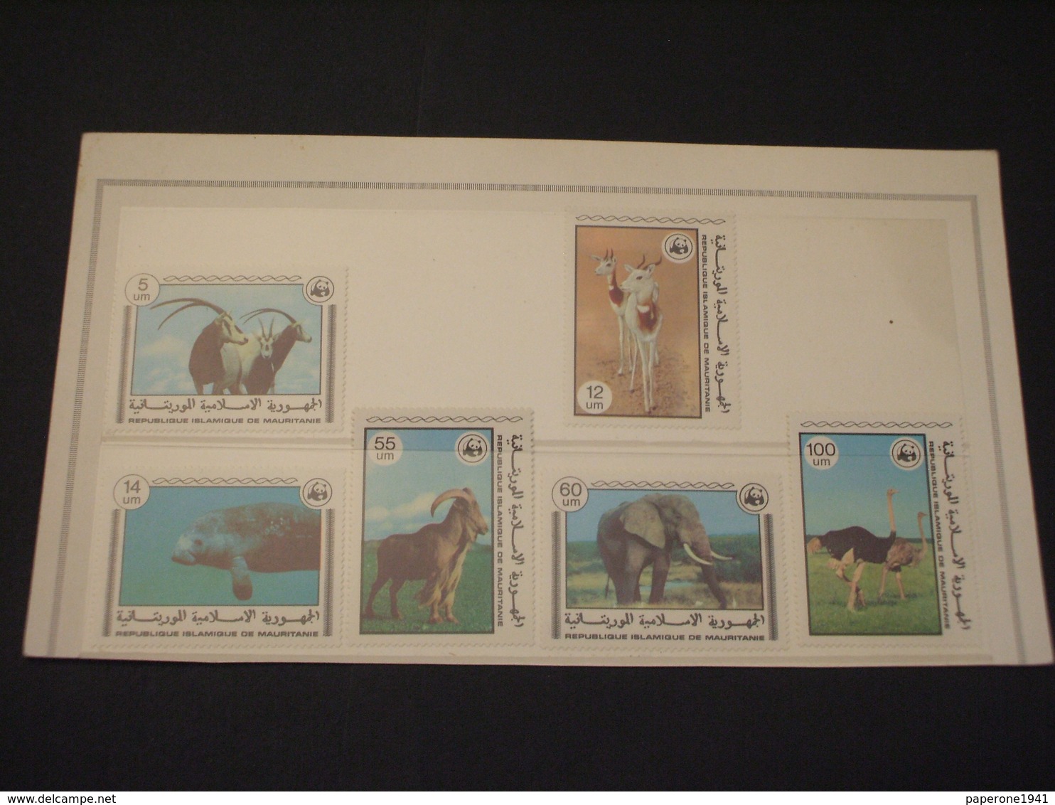 MAURITANIE - 1978 WWF ANIMALI 6 VALORI - NUOVI(++) - Mauritania (1960-...)