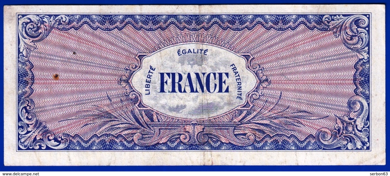 100 FRANCS VERSO FRANCE 4 JUIN 1945 N° 57813111 LES BILLETS DU TRÉSOR VENDU EN L'ETAT IMPRESSION AMÉRICAINE - Serbon63 - 1945 Verso Francia