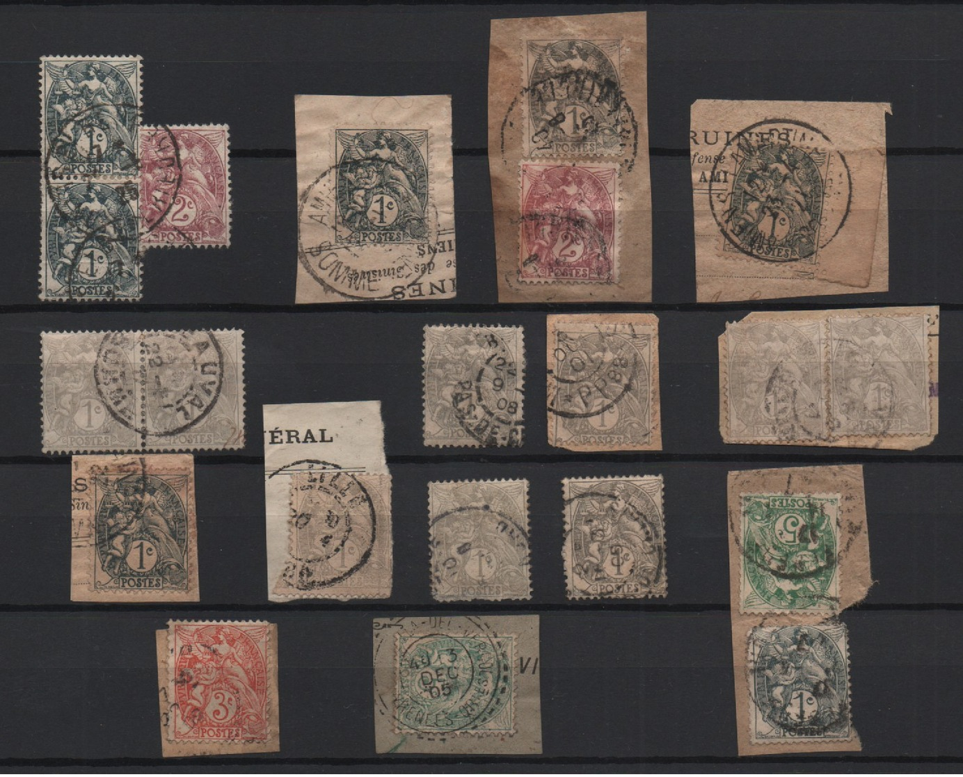 Pas de prix de réserve France 1871 Tiers XXème plus de 2000 timbres à étudier.