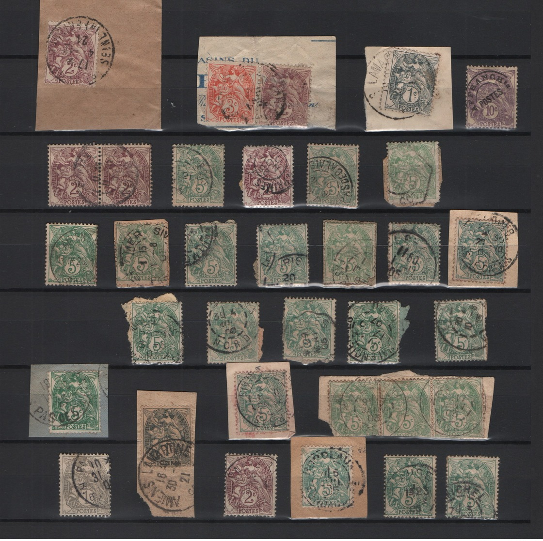 Pas de prix de réserve France 1871 Tiers XXème plus de 2000 timbres à étudier.