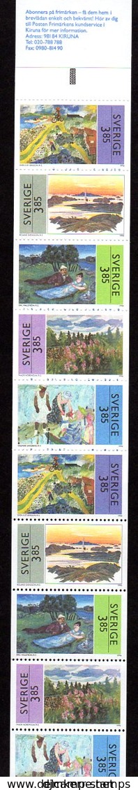 SWEDEN 1996 Summer Paintings Booklet MNH / **.  Michel MH216 - 1981-..