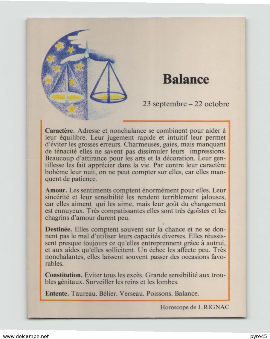 BALANCE - Astrologie