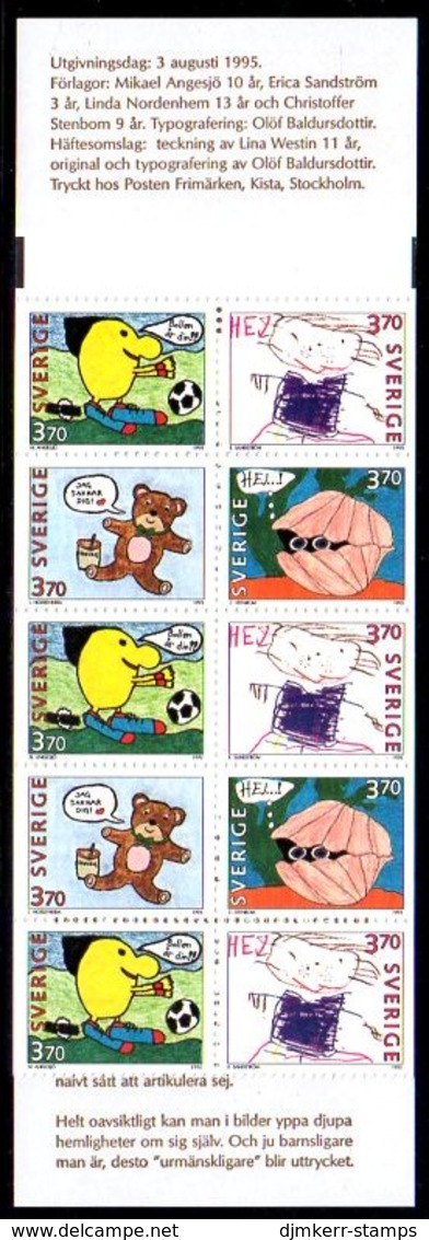 SWEDEN 1995 Greetings Stamps Booklet MNH / **.  Michel MH206 - 1981-..