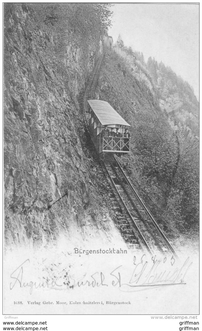 KEHRSITEN BURGENSTOCKBAHN 1903 PRECURSEUR TBE - Autres & Non Classés