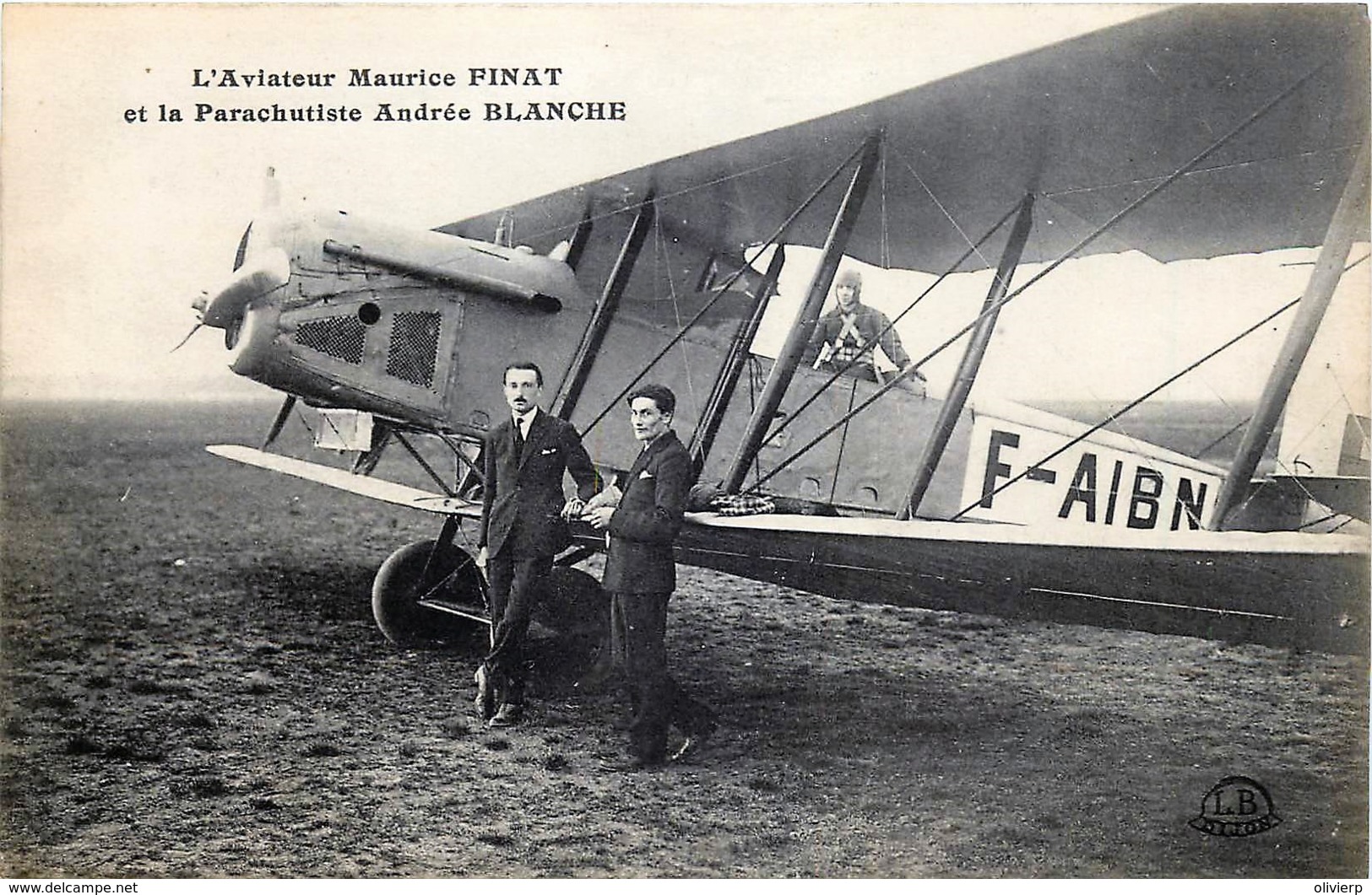 L' Aviateur Maurice PINAT Et La Parachutiste AndrÃ©e BLANCHE - Flieger