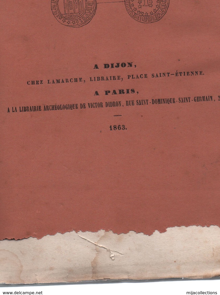 MEMOIRES DE LA COMMISSION DES ANTIQUITES DE LA COTE D'OR-tome SIXIEME-2ème Livraison - 1801-1900