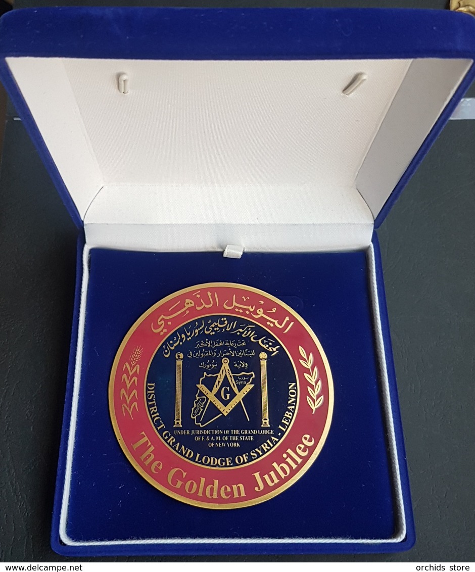 Lebanon Very Beautiful And Impressive Medal In Its Original Box - Golden Jubilee GRAND LODGE Syria Lebanon - Other & Unclassified