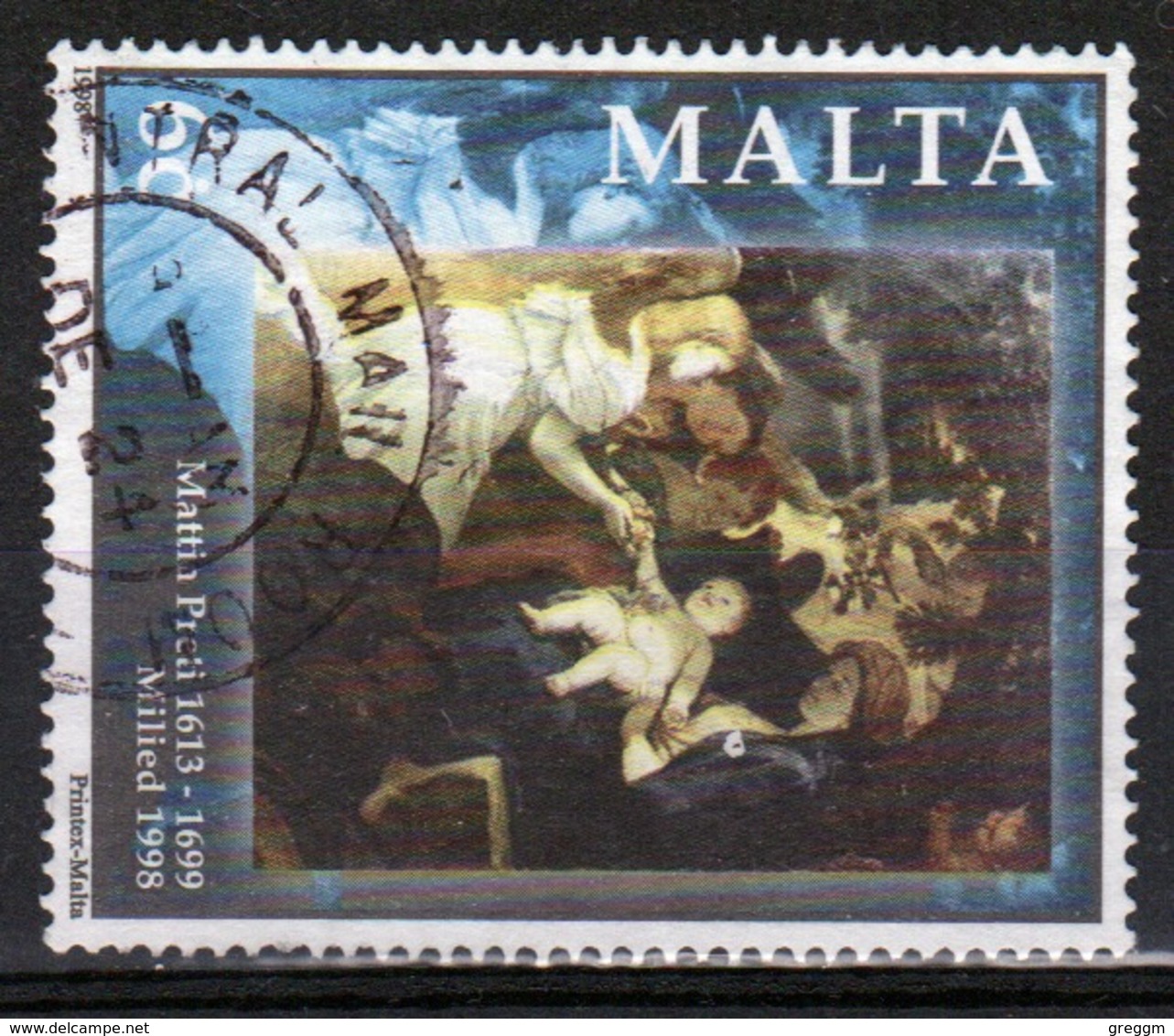 Malta 1998 Single 6c Stamp To Celebrate Christmas Paintings. - Malta