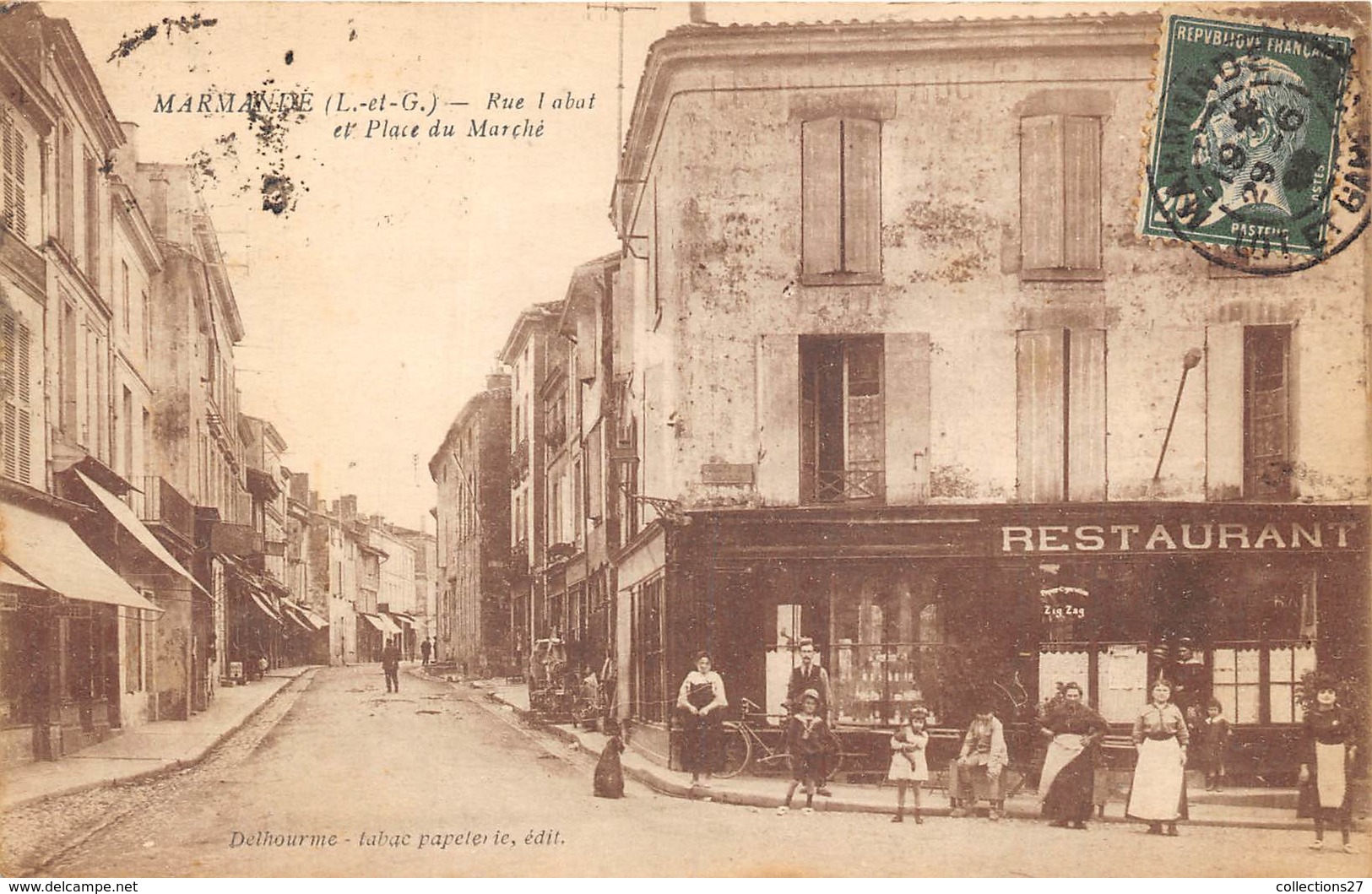 47-MARMANDE- RUE L'ABAT ET PLACE DU MARCHE - Marmande