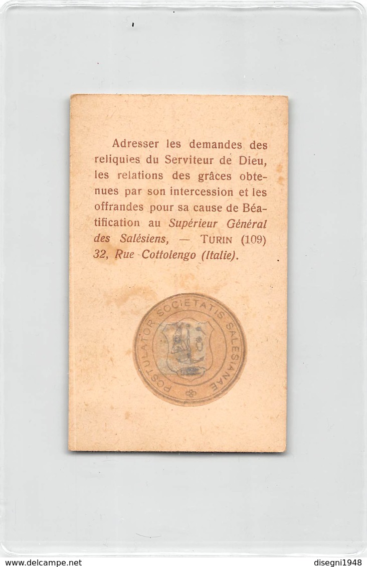 08233 "EX INDUMENTIS SERVI DEI AUGUSTI CZARTORYSKI SAC." IMM. RELIG. ORIG. CON RELIQUIA - Andachtsbilder