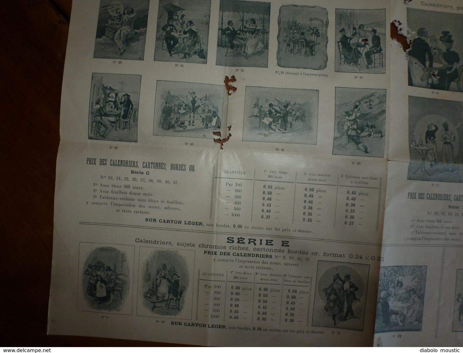 1899 :Calendriers,Tableaux,Réclame,Etiquettes,Affiches -Ancne Maison V. Palyart & Cie - Haberer,Plouviez & Douin à Paris - 1800 – 1899