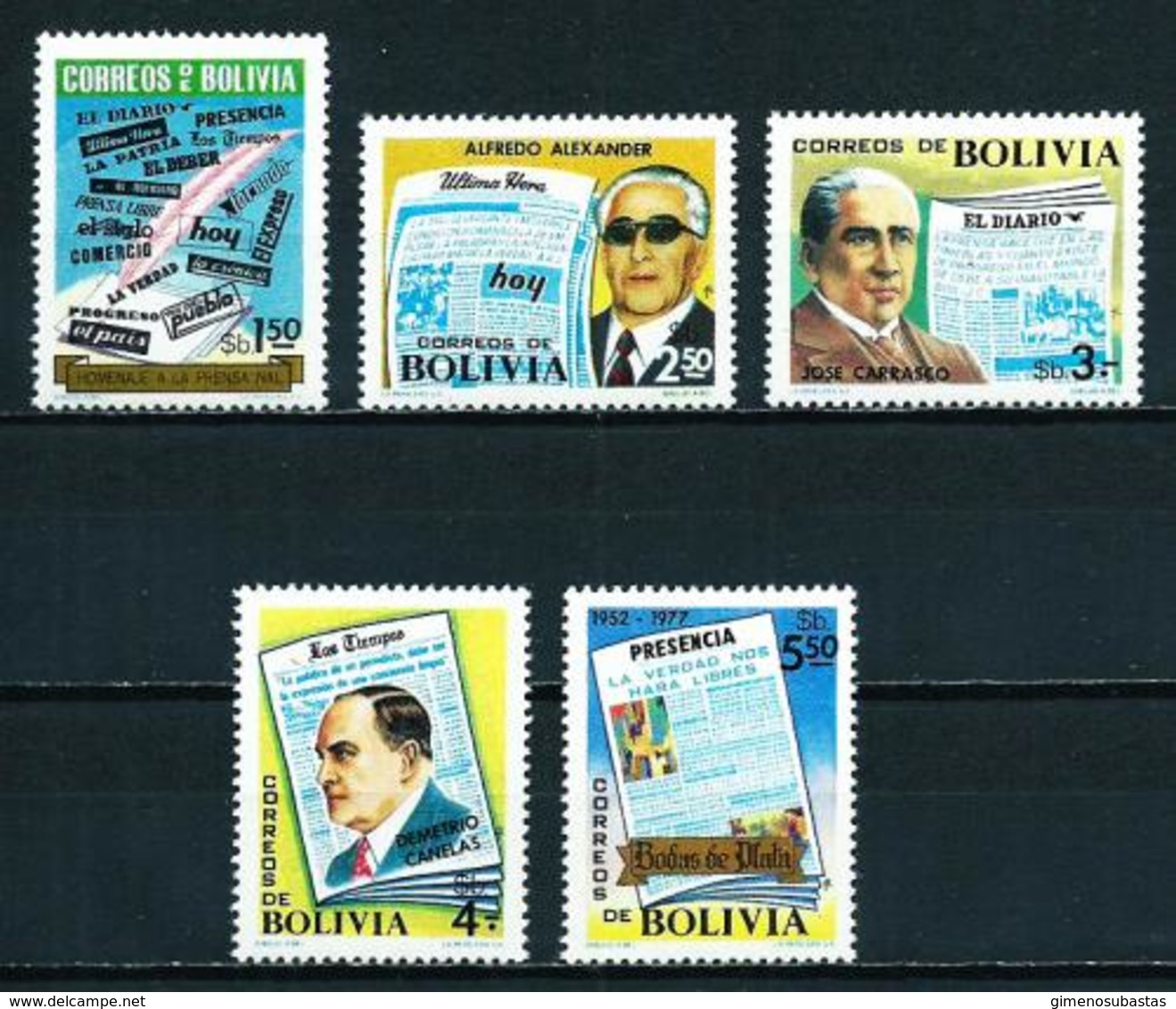 Bolivia Nº 559/63 Nuevo - Bolivia