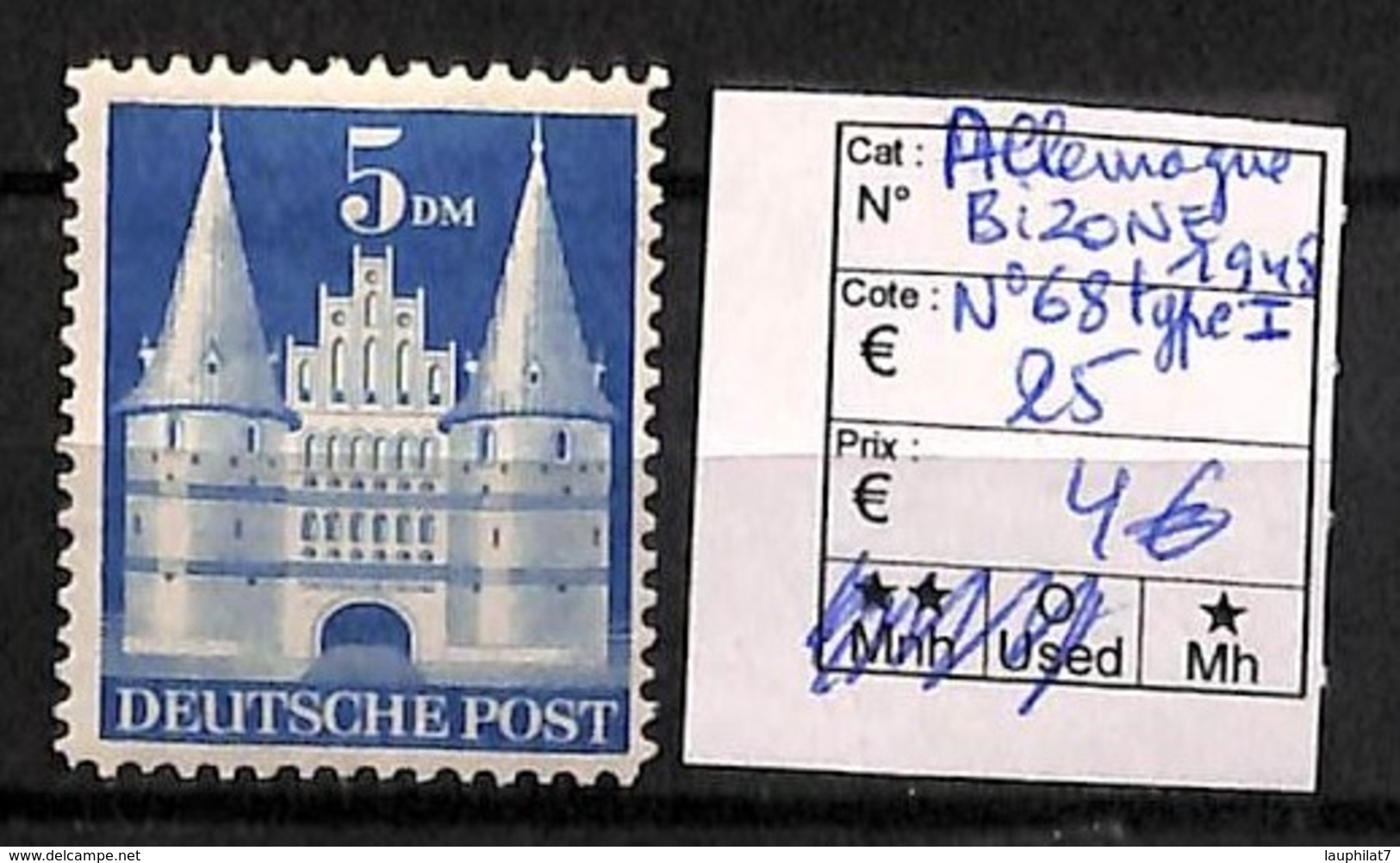 [815979]TB//**/Mnh-c:25e-Allemagne 1948 - N° 68Type1, Bizone - Ungebraucht