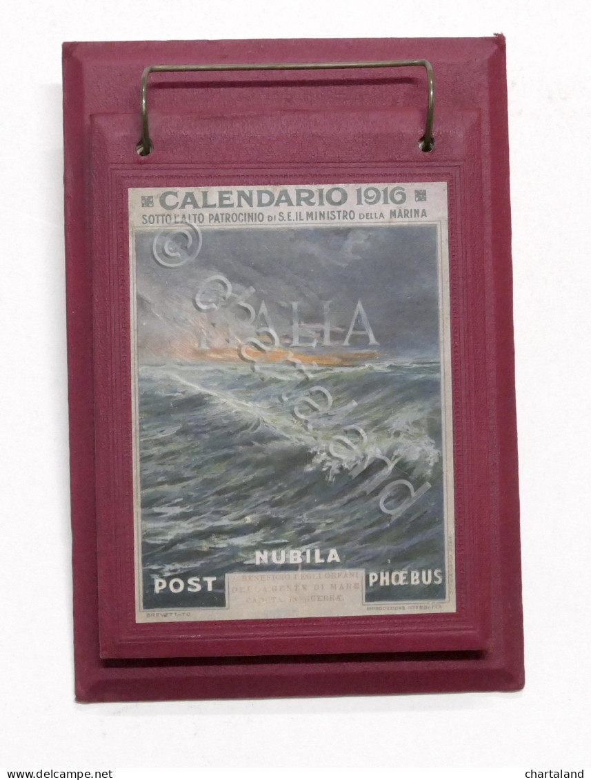 WWI Ministero Marina - Calendario 1916 Pro Orfani Gente Di Mare Caduta In Guerra - Altri & Non Classificati