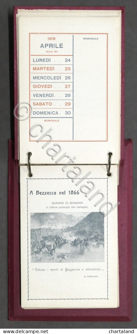 WWI Ministero Marina - Calendario 1916 Pro Orfani Gente Di Mare Caduta In Guerra - Altri & Non Classificati