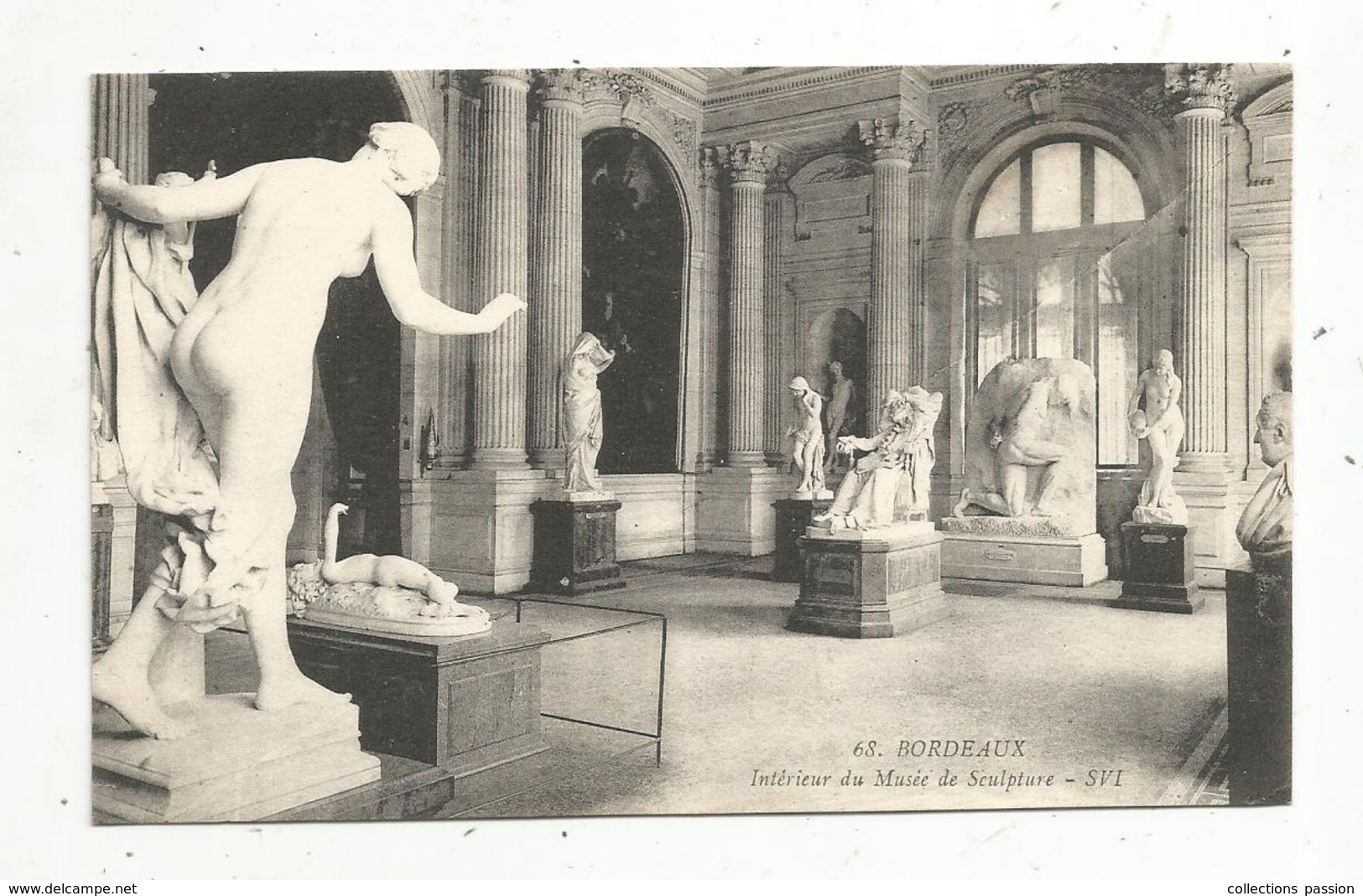 Cp, 33 ,  BORDEAUX ,interieur Du Musée De La Sculpture , écrite 1916 - Bordeaux