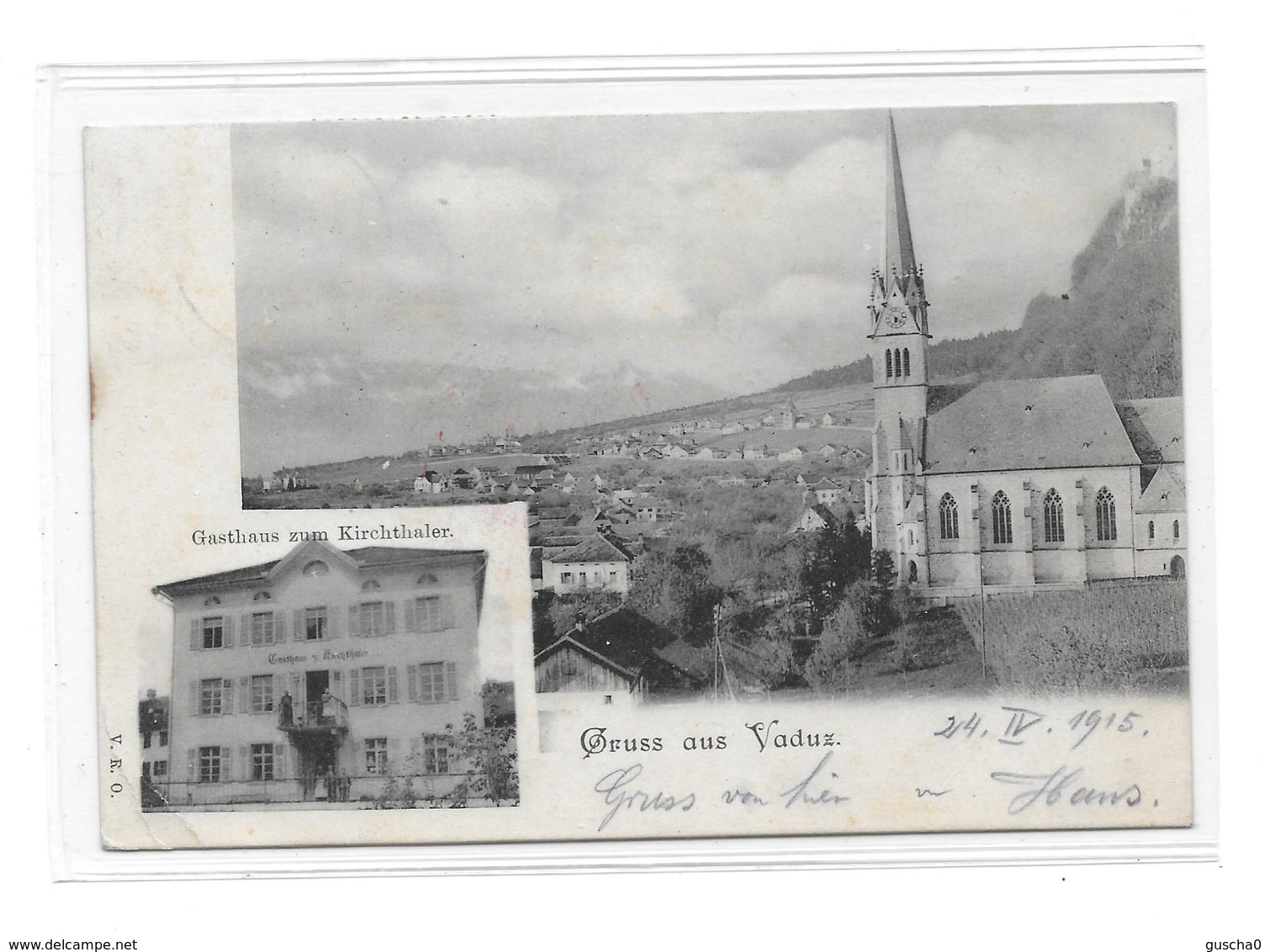 1915, Gruss Aus Vaduz - Liechtenstein