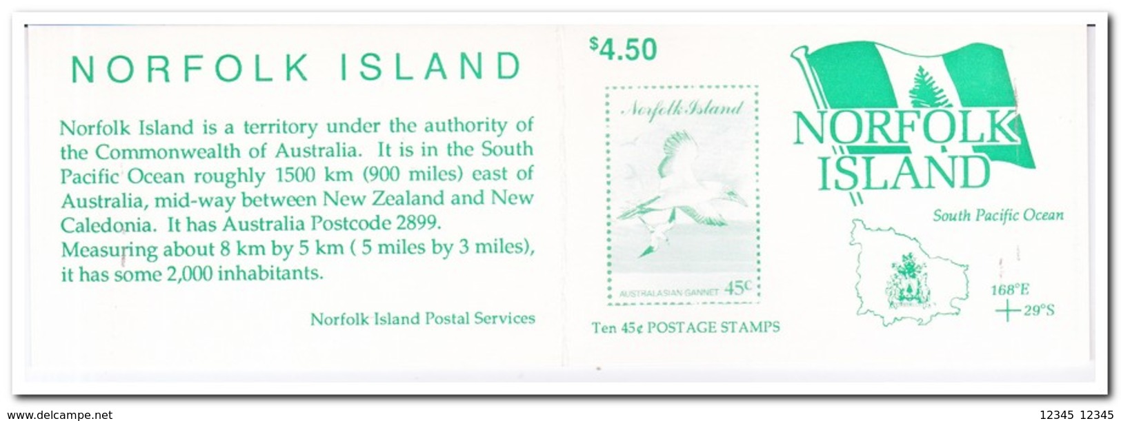 Norfolk Eiland 1996, Postfris MNH, Birds ( Booklet, Carnet ) - Norfolk Island