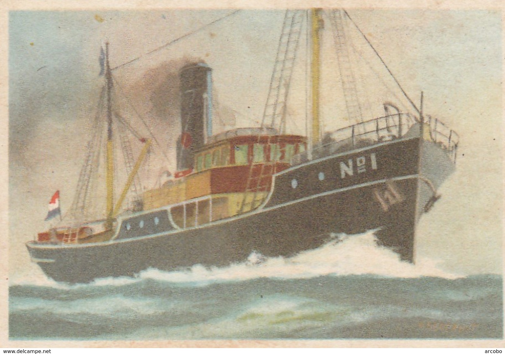 STOOMLOODS VAARTUIG, Nedrlandse Loodsboot 1900, Captain Grant Virginia Cigarettes - Other & Unclassified