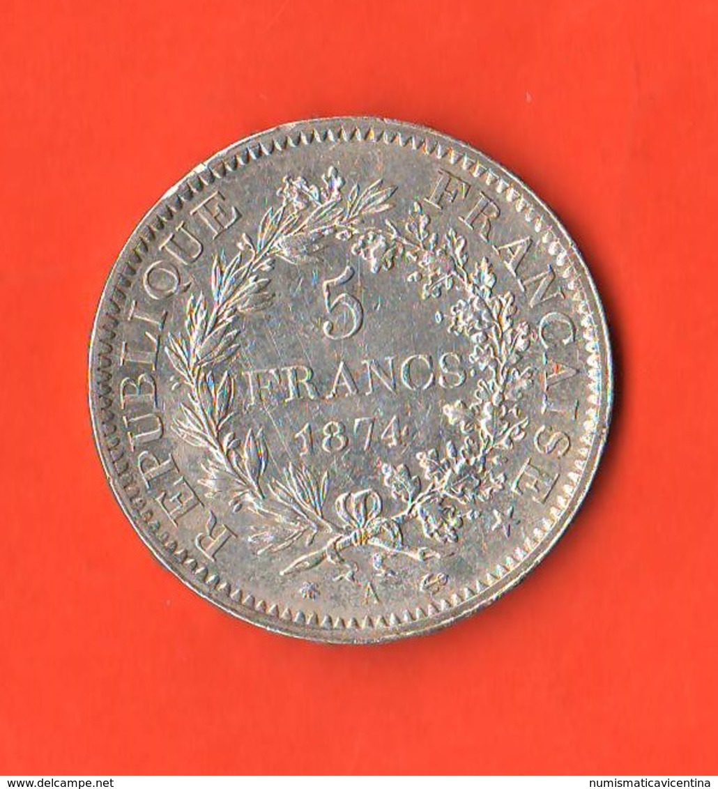 5 Francs 1874 A Paris Francia France Hercules - Autres & Non Classés