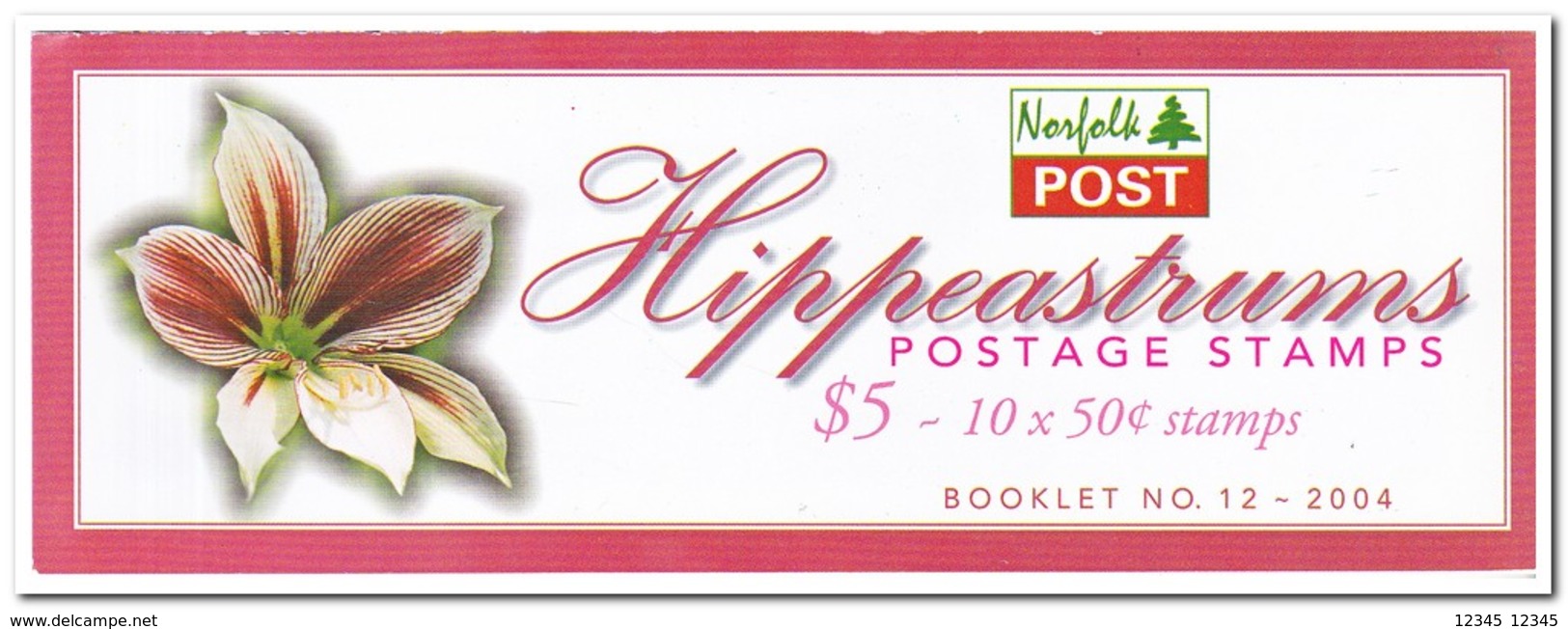 Norfolk Eiland 2004, Postfris MNH, Flowers, Hippeastrums ( Booklet, Carnet ) - Norfolk Island