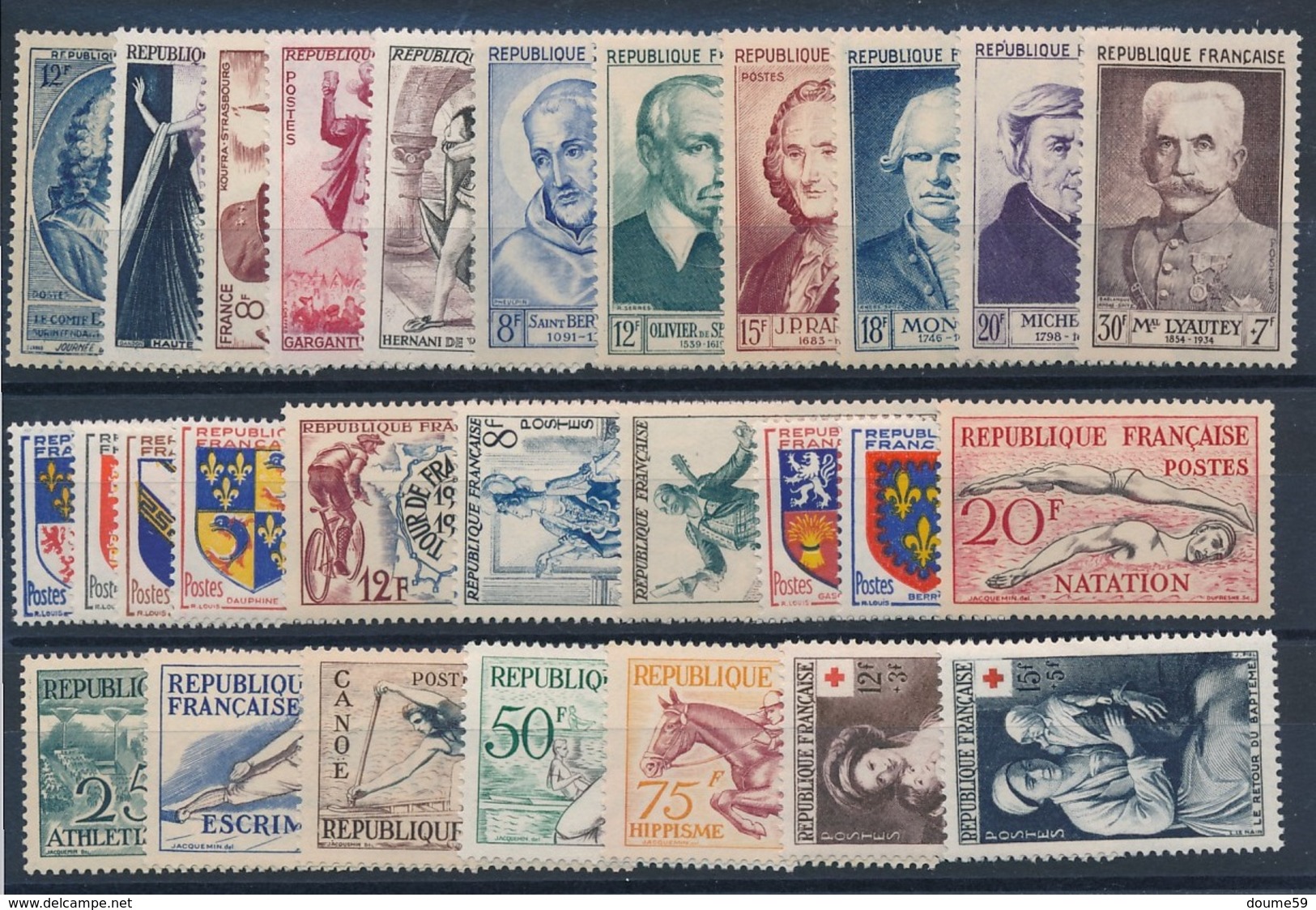 CR-271: FRANCE: Lot Avec Année 1953** - 1950-1959