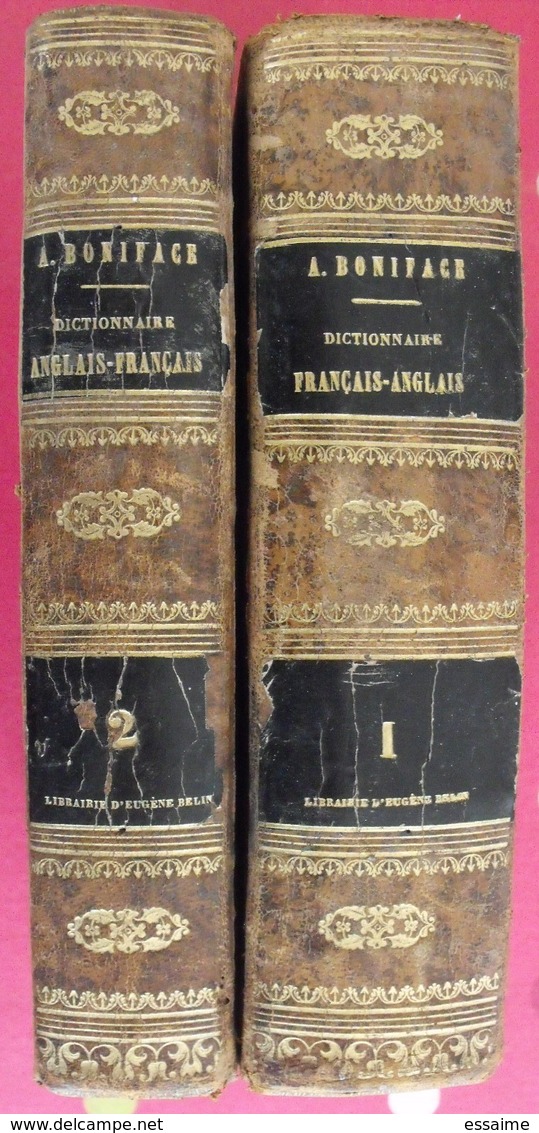 Dictionnaire Français-anglais Et Anglais-français (2 Tomes). Chambaud Boyer Boniface. Belin-mandar Paris 1843 - 1801-1900