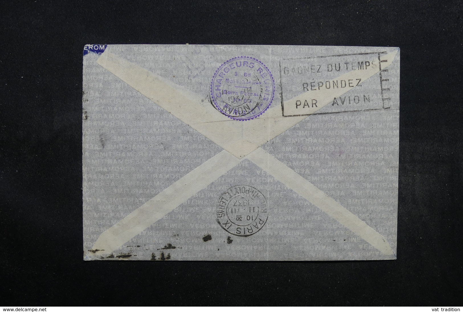 LIBERIA - Enveloppe 1er Vol  Cote Occidentale D 'Afrique / France En 1937 De Morovia Pour Paris - L 32658 - Liberia