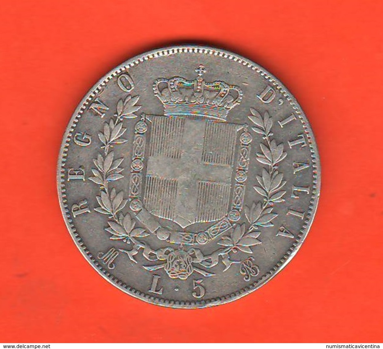 5 Lire 1870 Milano Re Vittorio E. II° Di Savoia Regno D'Italia - 1861-1878 : Victor Emmanuel II