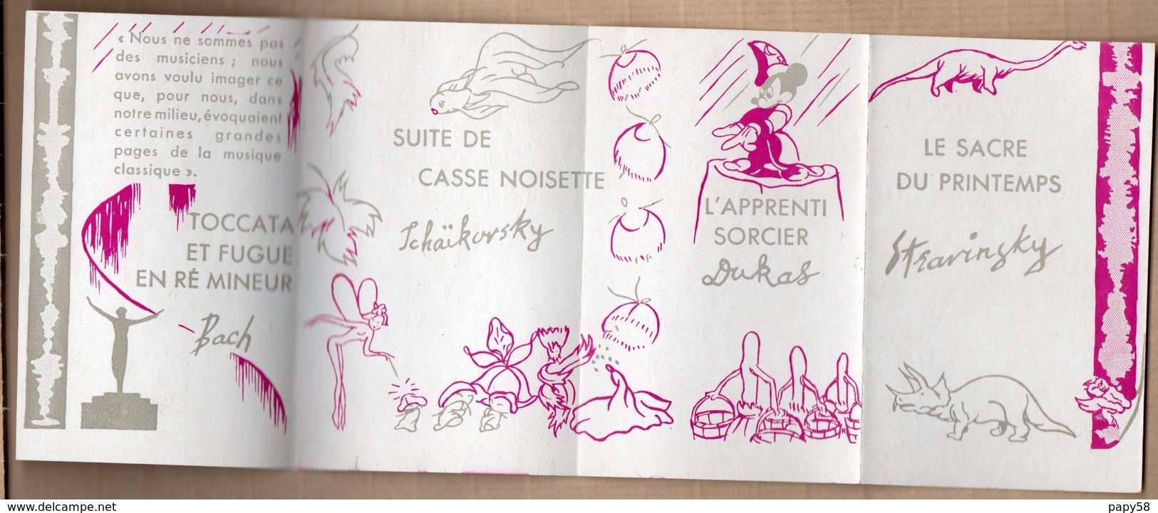 Vieux Papiers > Programmes Fantasia De Walt Disney - Programs