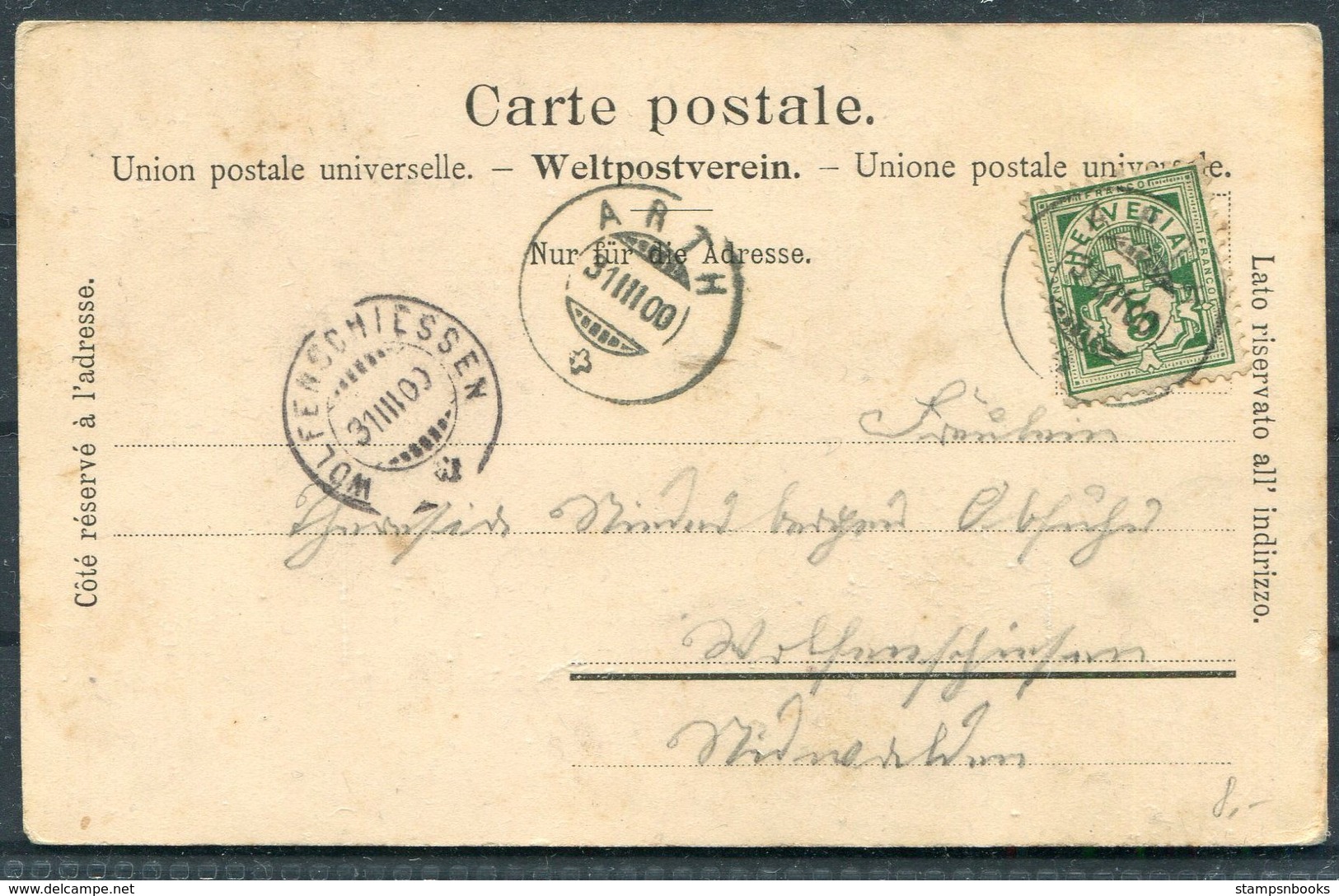 1900 Switzerland Offizielle Postkarte Der Tell-Aufführung In Altdorf. Arth - Wolfenschiessen - Covers & Documents