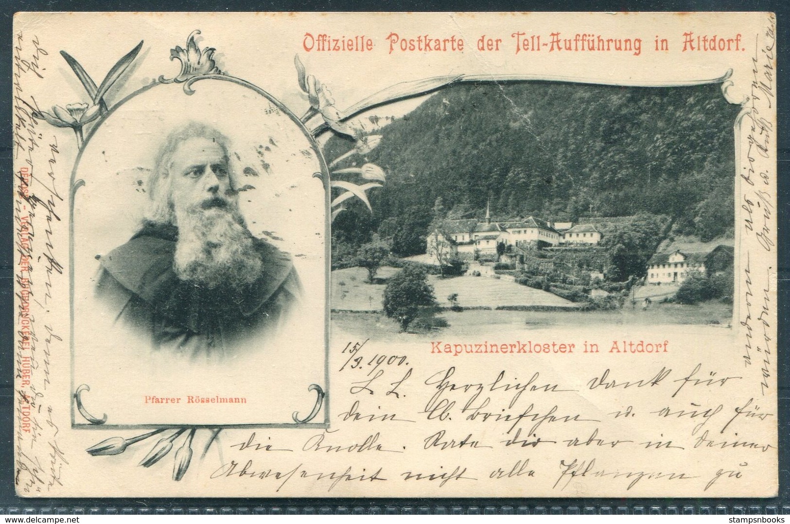 1900 Switzerland Offizielle Postkarte Der Tell-Aufführung In Altdorf. Luzern - Bregenz - Covers & Documents