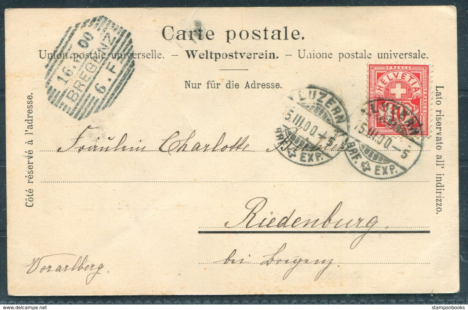 1900 Switzerland Offizielle Postkarte Der Tell-Aufführung In Altdorf. Luzern - Bregenz - Covers & Documents