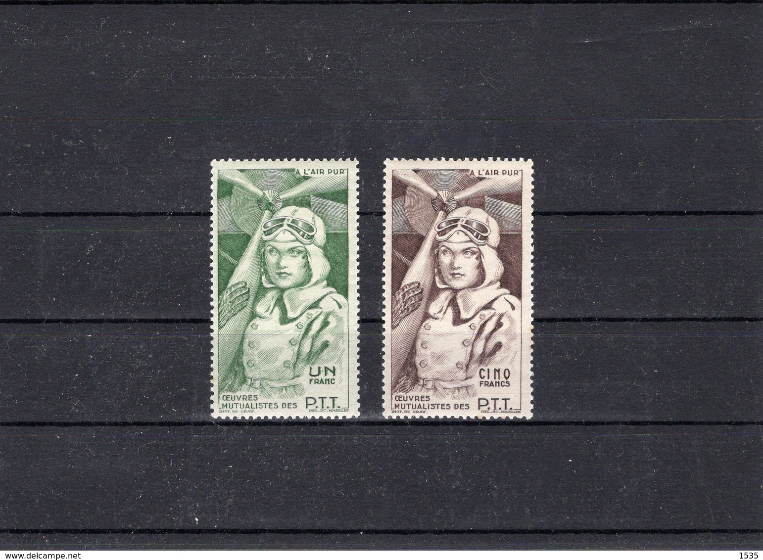 France: Timbres De Bienfaisance Des PTT, Neufs Avec Gomme. N° 54 Et 55. Cote 5€ . Très Beaux - Non Classés