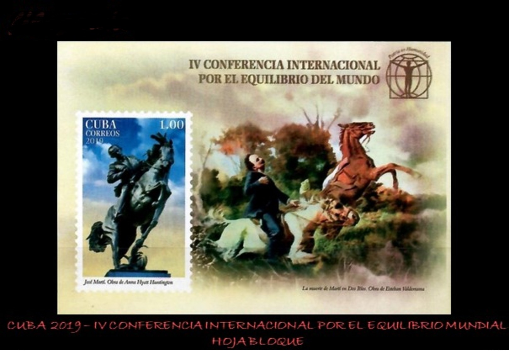 CUBA/KUBA 2019 IV CONFERENCIA INTERNACIONAL POR EL EQUILIBRIO DEL MUNDO SOUVENIR SHEET MNH - Altri & Non Classificati