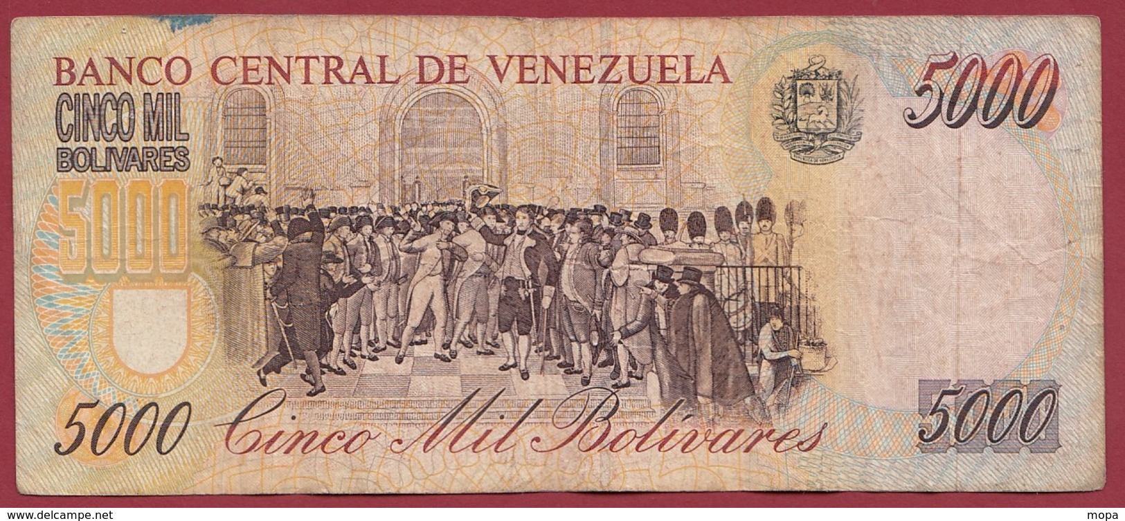 Venezuela 5000 Bolivares Du 16/06/1997 Dans L 'état - Venezuela