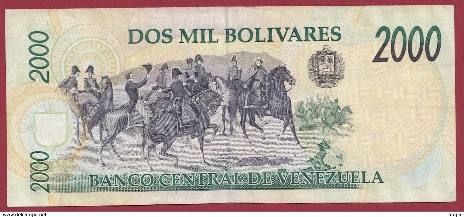 Venezuela 2000 Bolivares Du 10/02/1998 Dans L 'état - Venezuela