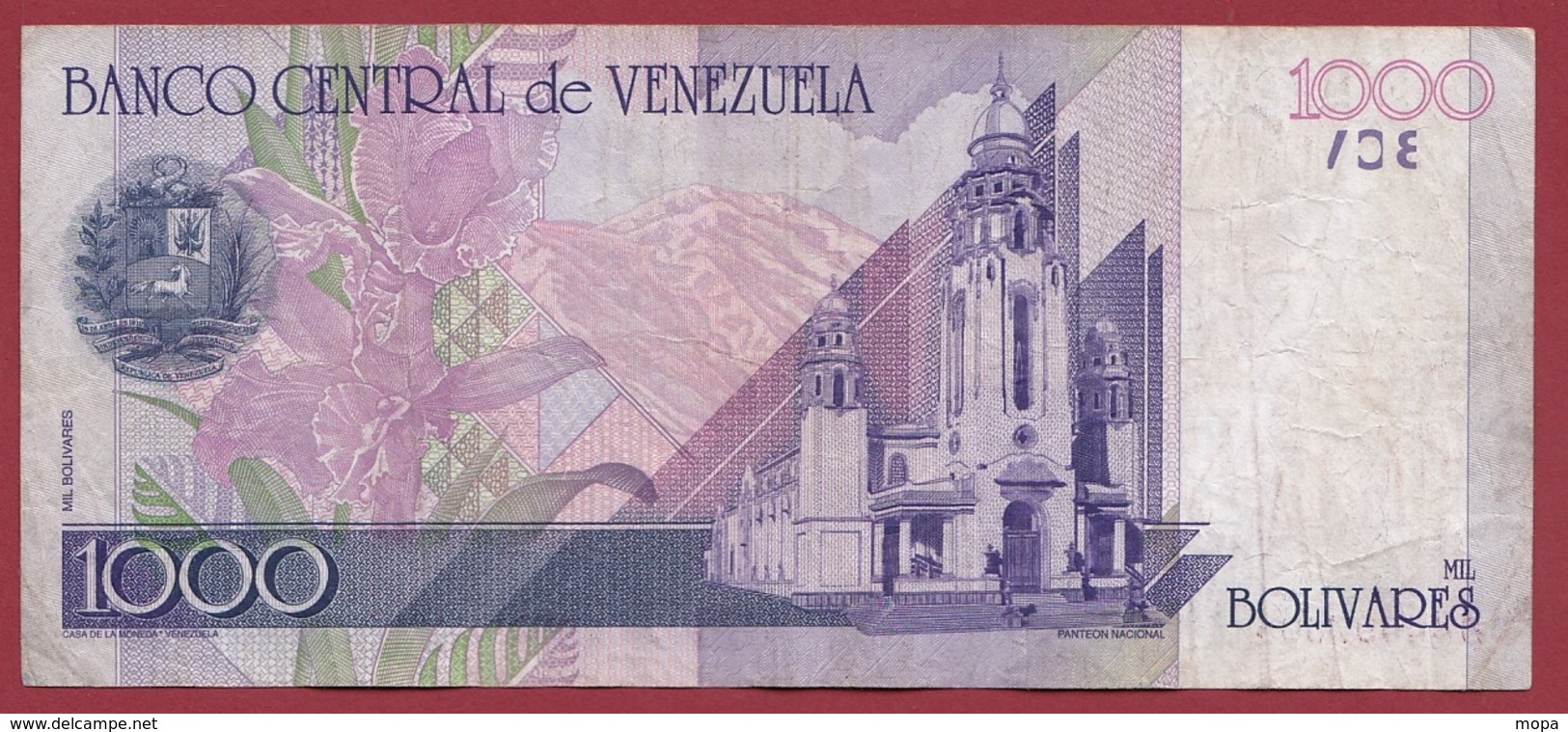 Venezuela 1000 Bolivares Du 10/09/1998 Dans L 'état - Venezuela