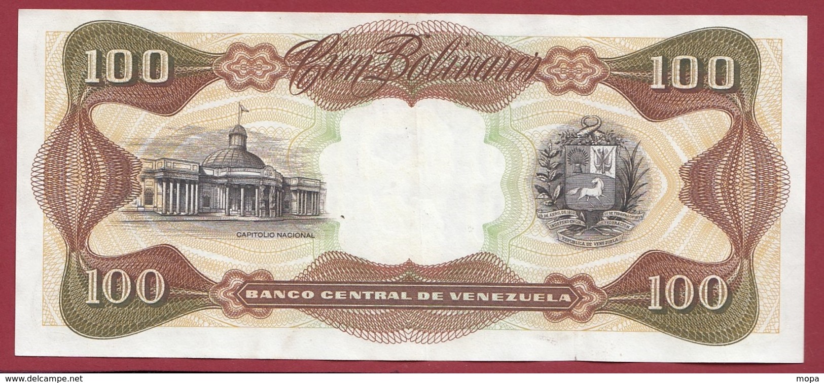 Venezuela 100 Bolivares Du 16/03/1989 Dans L 'état - Venezuela