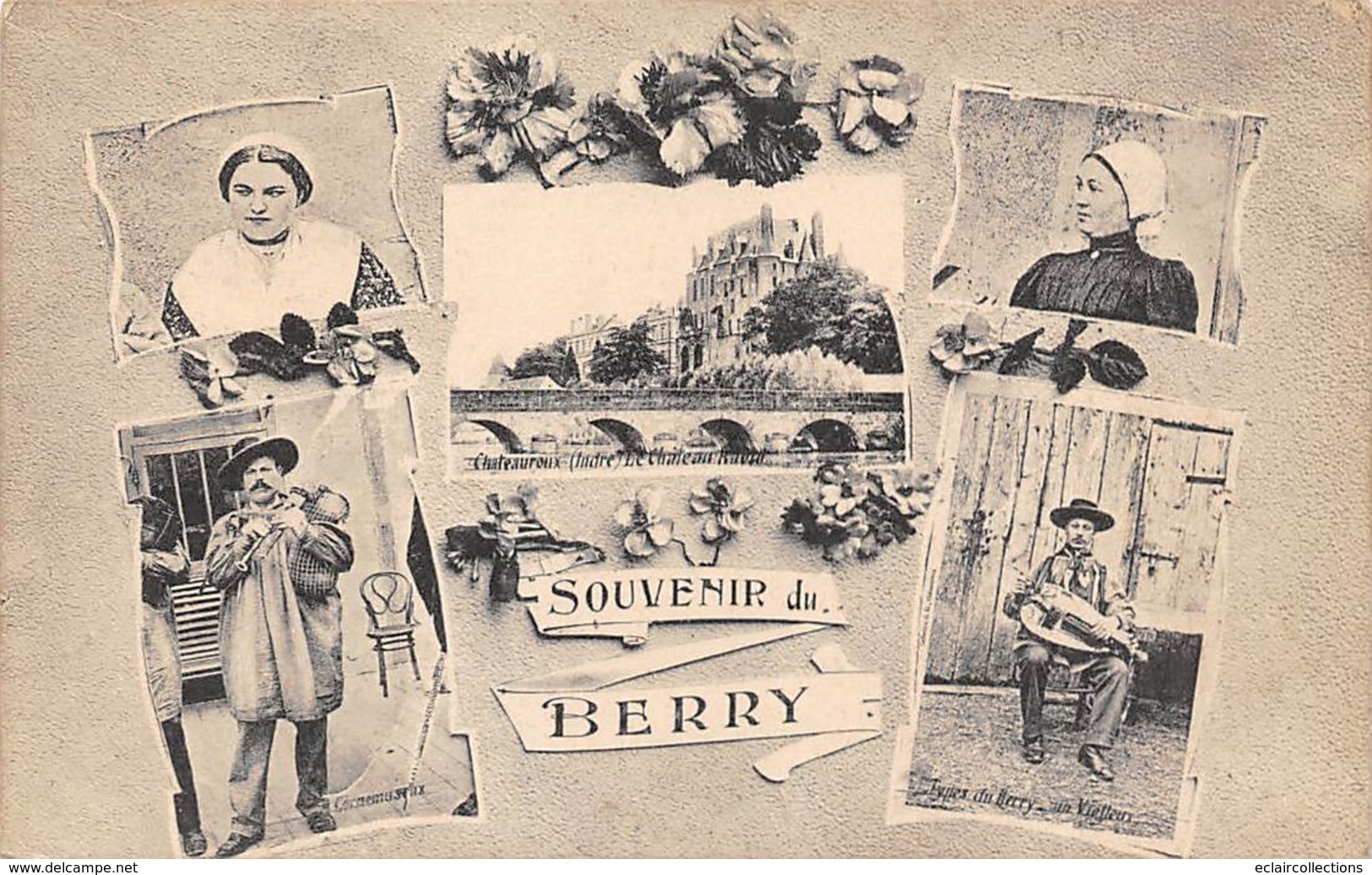 Berry Scène Ou Types Ou Au Pays    36        Un Souvenir De. 4 Minivues         (voir Scan) - Andere & Zonder Classificatie