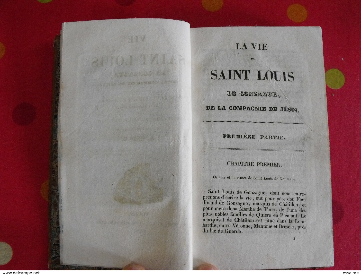 Vie Se Saint-Louis De Gonzague De La Compagnie De Jésus. Virgile Cepari. Mame Tours 1837 - 1801-1900