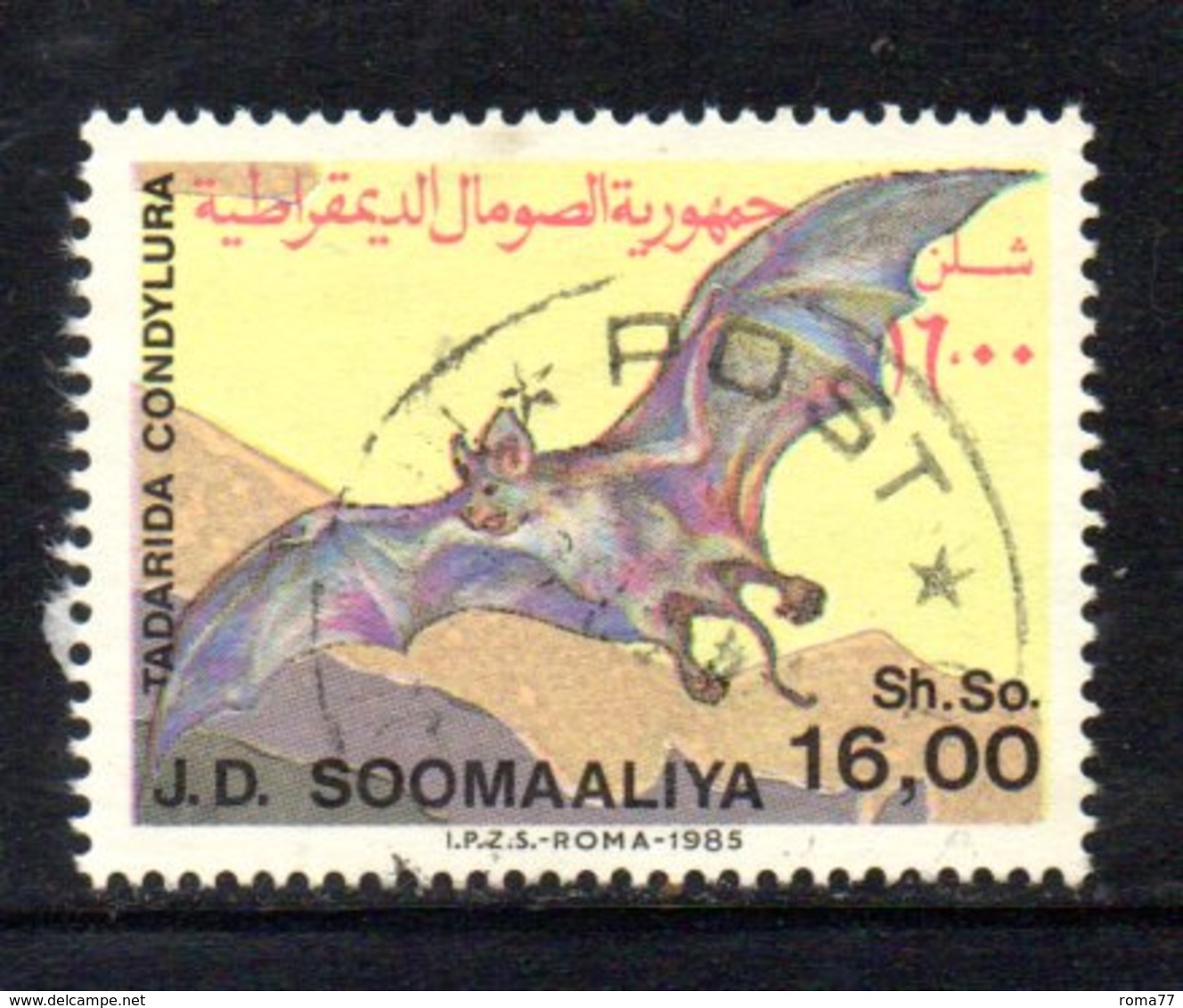 APR846 - SOMALIA 1985 , Yvert N. 331  Usato . PIPISTRELLO - Somalia (1960-...)