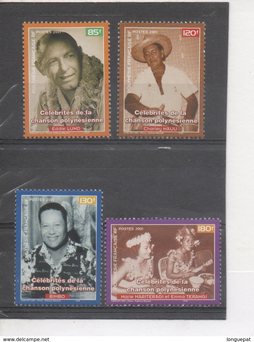 POLYNESIE Française - Célébrités De La Chanson Polynésienne : Eddie Lund, Bimbo, Charley Mauu, Marie Mariteragi Et Emma - Unused Stamps