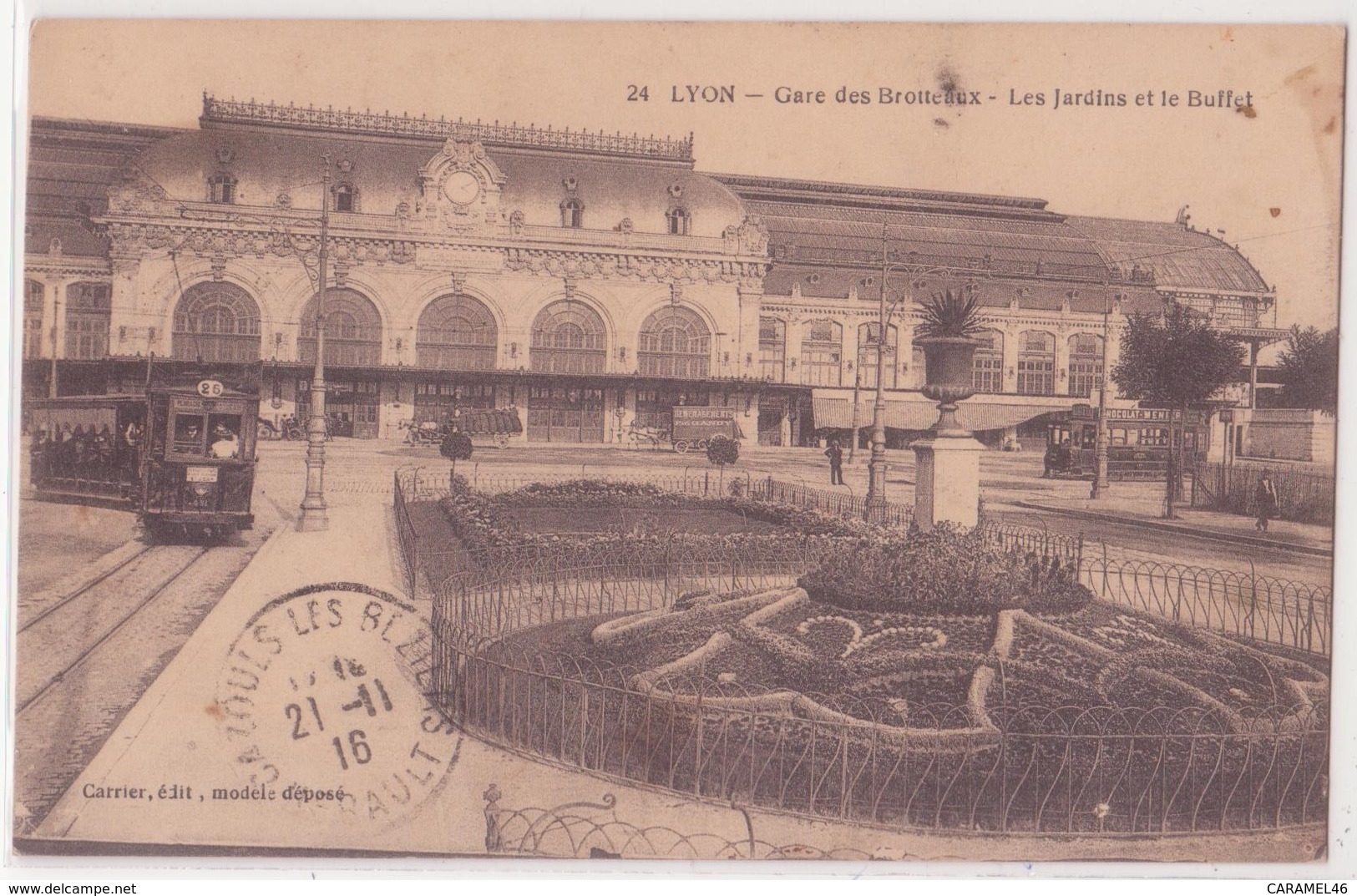 CPA - 24. LYON - Gare Des Brotteaux - Les Jardins Et Le Buffet - Lyon 1