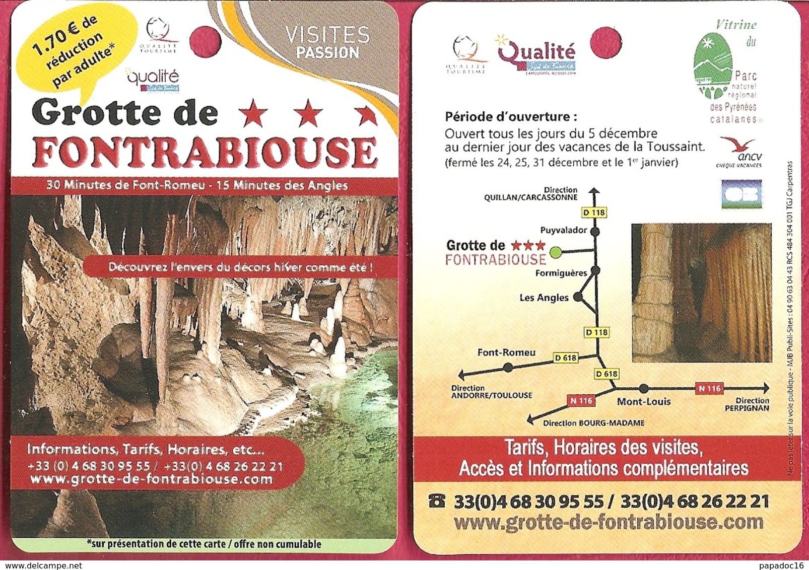 Fiche Touristique Visites Passion - Grotte De Fontrabiouse [66] - Other & Unclassified