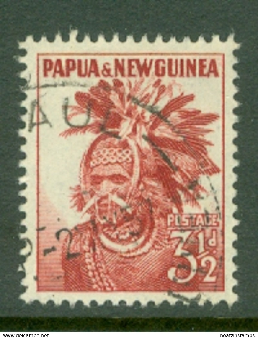 Papua New Guinea: 1952/58   Pictorial    SG6    3½d   Carmine-red     Used - Papua New Guinea