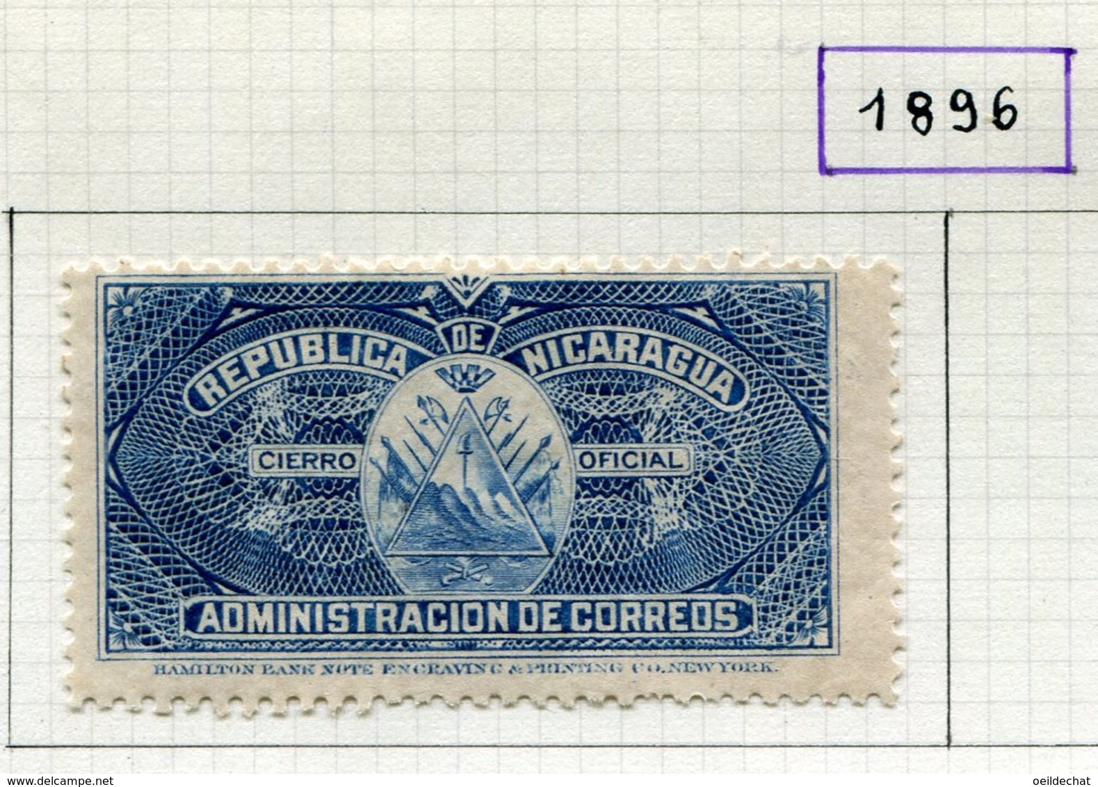 13343 NICARAGUA Collection Vendue Par Page Télégraphe N°142/3, 145/9 °/(*) + Retour N° 1*  1921-34 Et 1896  B/TB - Nicaragua