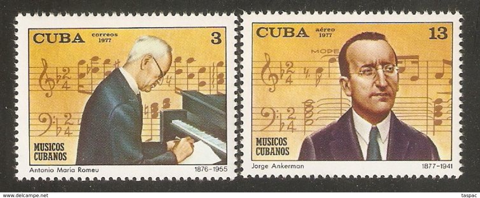 1977 Mi# 2215-2216 ** MNH - Antonio Maria Romeu, Composer / Music - Nuovi