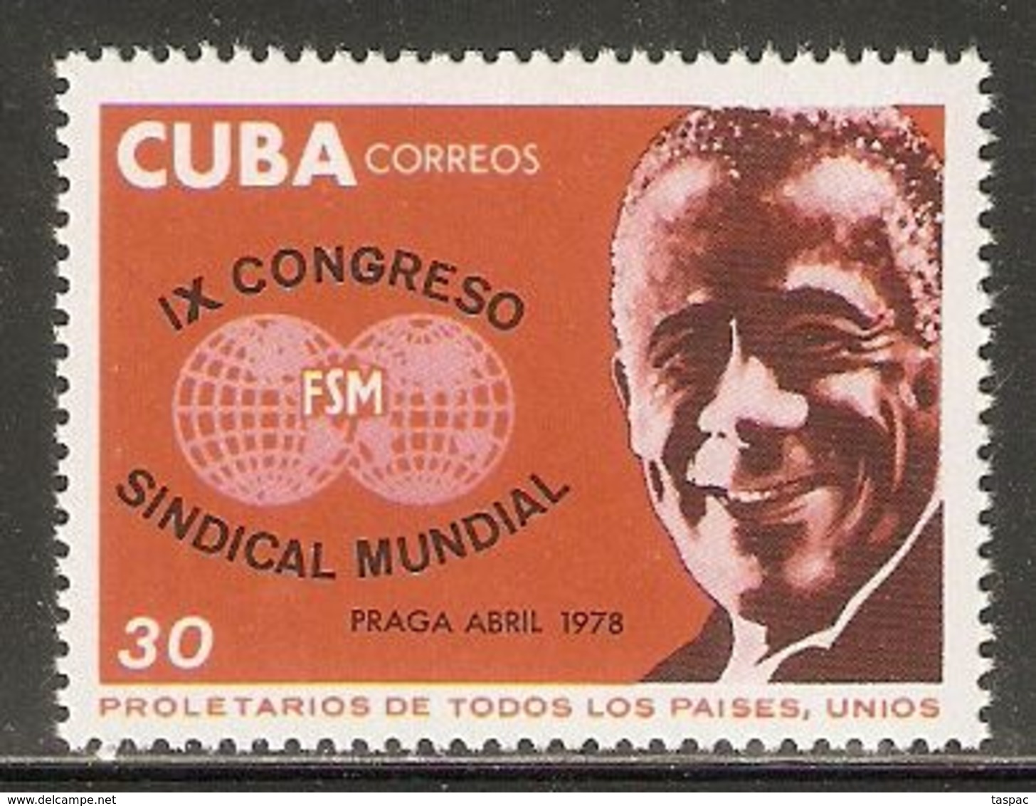 1978 Mi# 2292 ** MNH - 9th World Trade Unions Congress, Prague - Ongebruikt