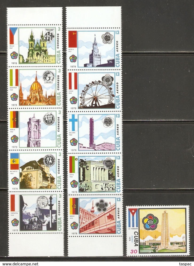 1978 Mi# 2318-2328 ** MNH - 2 Strips Of 5 And Single - World Youth And Students Festival - Unused Stamps